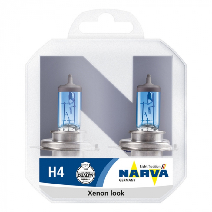 Set 2 Becuri Far H4 60/55W 12V Range Power White Narva [1]