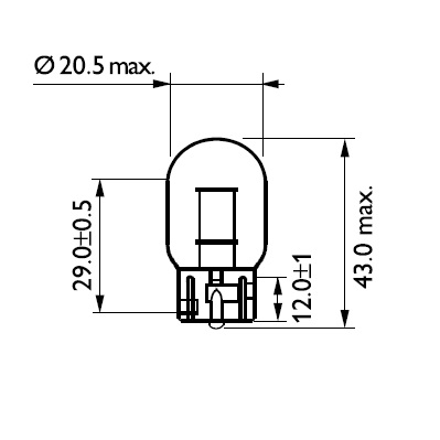 Set 2 Becuri Fara Soclu 12 V Wy21W Wx3X16D Philips [3]