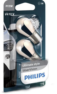 Set 2 Becuri Semnalizare Py21W 12V (Blister) Silver Vision Philips [1]