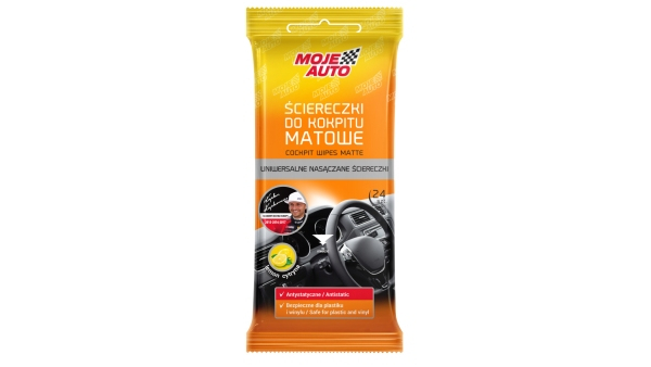 Set 24 de servetele curatat bordul, efect mat, aroma lamaie Moje Auto [1]