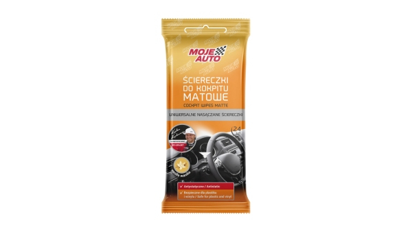 Set 24 de servetele pentru curatat bordul, aroma vanilie, efect mat, Moje Auto [1]