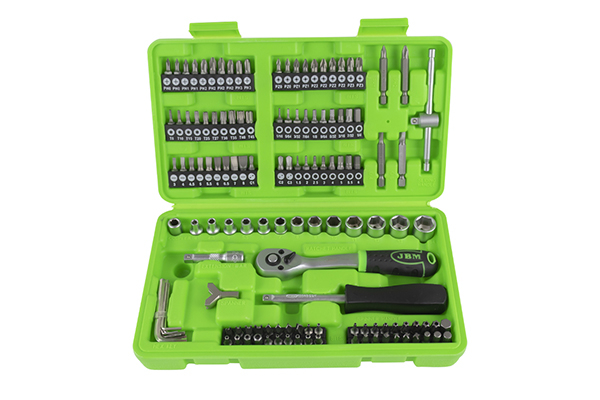 Set Biti Si Tubulare 1/4` Cu Surubelnita Si Clichet 130 Buc Jbm [1]