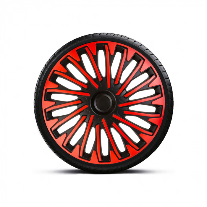 Set Capace Roti 15  Rosu-Negru Cu Inel Negru Soho [1]