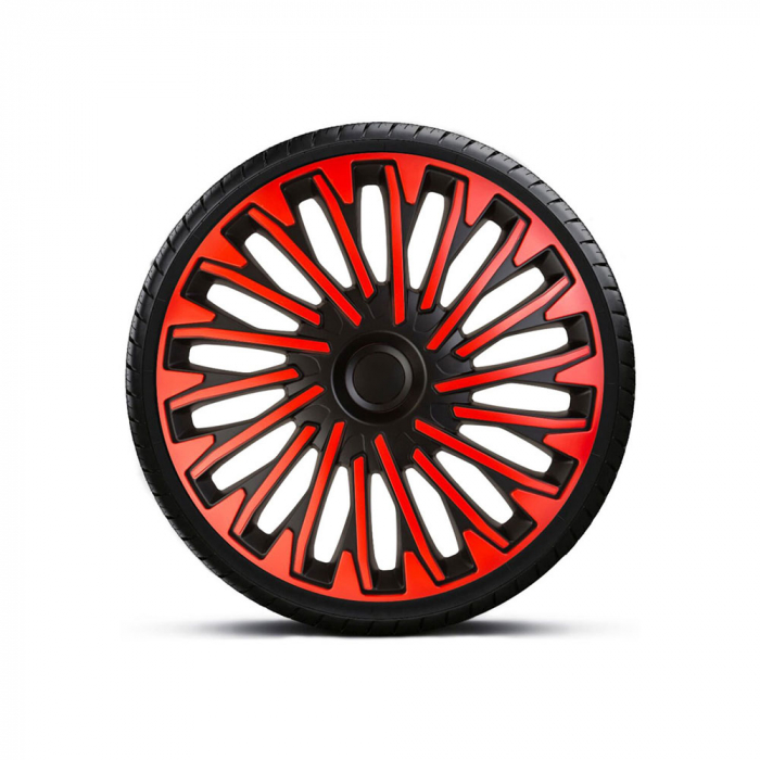 Set Capace Roti 16  Rosu-Negru Cu Inel Negru Soho [1]