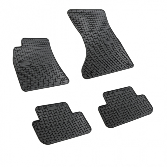 Set covorase auto din cauciuc Audi A4-B8 2007-2015, presuri FROGUM, negre, 4 buc. [1]