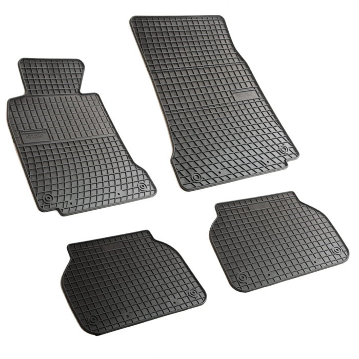 Set covorase auto din cauciuc Bmw Seria 5 E39 1995-2004, presuri FROGUM, negre, 4 buc. [1]