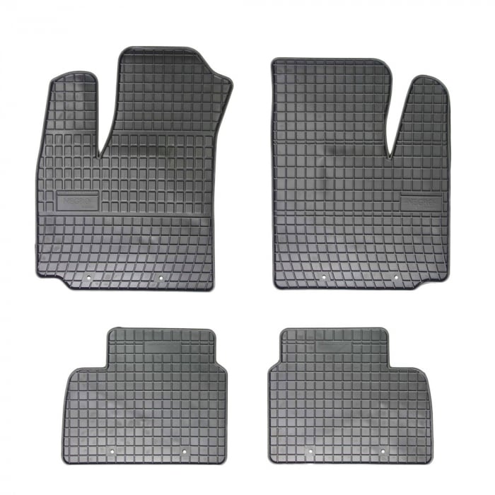 Set covorase auto din cauciuc Fiat Doblo 1 5Loc 2000-2010, presuri FROGUM, negre, 4 buc. [1]