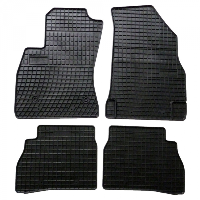 Set covorase auto din cauciuc Fiat Doblo (263) 2010-2020, Opel Combo D (X12) 5 usi, 2011-2018, presuri FROGUM, negre, 4 buc. [1]