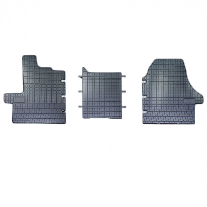 Set covorase auto din cauciuc Fiat Ducato 2006- Citroen Jumper Peugeot Boxer 2006 culoare Negru, presuri FROGUM, 3 buc. [2]