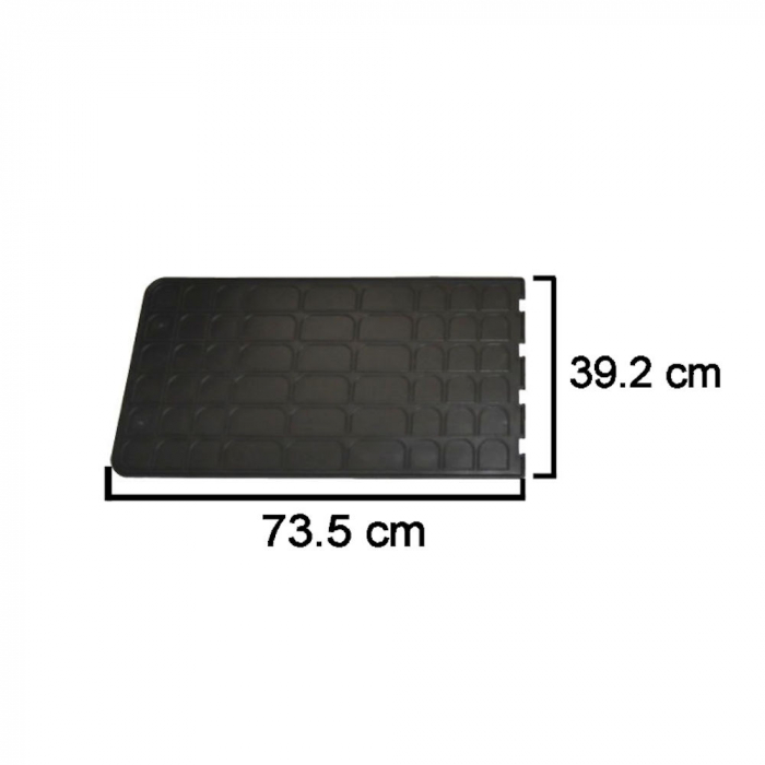 Set covorase auto din cauciuc Flexmat Universale culoare Negru, presuri FROGUM, 2 buc., covorase pasaj spate 39.2 X 73.5 cm [3]