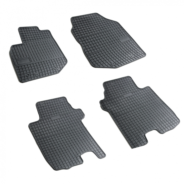 Set covorase auto din cauciuc Honda Jazz 2 2007-2014, presuri FROGUM, negre, 4 buc. [1]