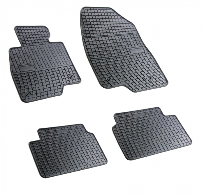 Set covorase auto din cauciuc Mazda 3 2013-2018 Negru, presuri FROGUM, negre, 4 buc. [1]