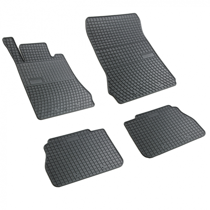 Set covorase auto din cauciuc Mercedes Clasa E W210 1995-2003, presuri FROGUM, negre, 4 buc. [1]