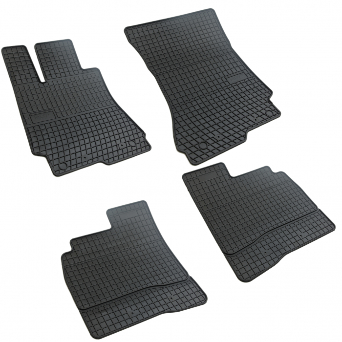 Set covorase auto din cauciuc Mercedes Clasa S W221 2005-2013, presuri FROGUM, negre, 4 buc. [1]