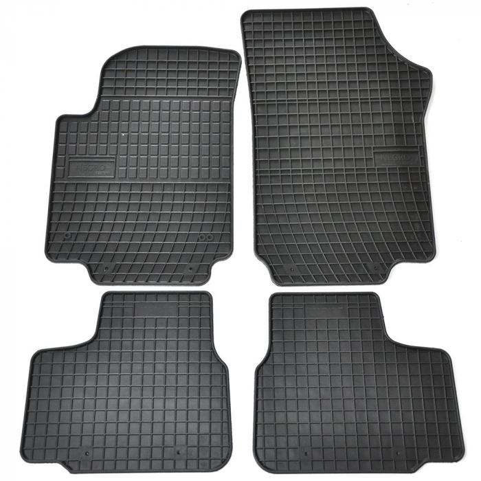 Set covorase auto din cauciuc Vw Up! 2011-, Skoda Citigo 2012-2019, Seat Mii 2011-2019, Negre, presuri FROGUM, negre, 4 buc. [1]