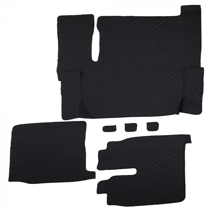 Set covorase Piele Ecologica Truck Umbrella Pentru Man Tgx 2018-2020 Euro 6, Negru [2]