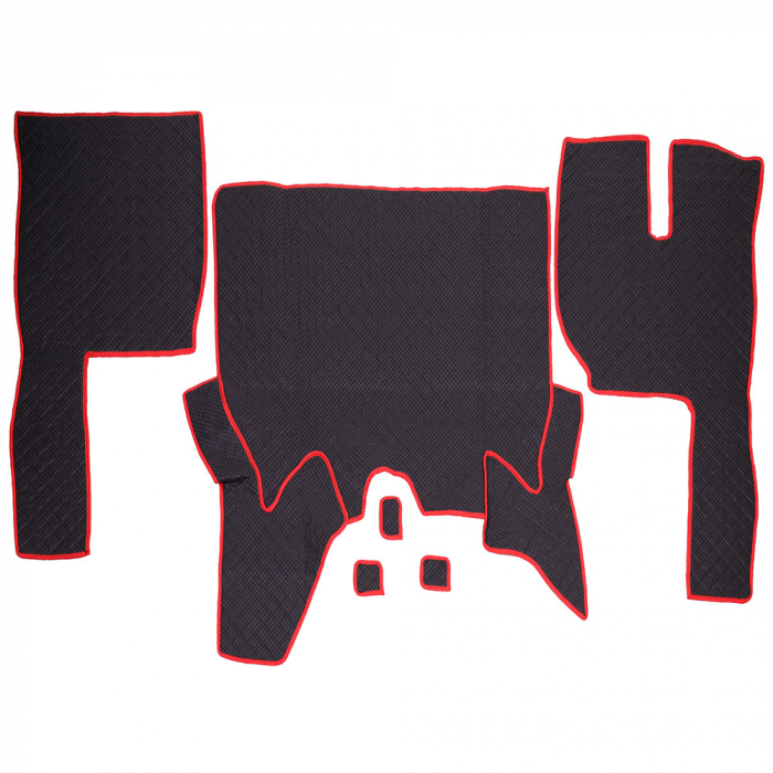 Set covorase Piele Ecologica Truck Umbrella Pentru Volvo Euro 6 Automat, Negru [2]