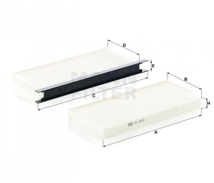 Set filtre habitaclu Mann-Filter CU 2418-2 [6]