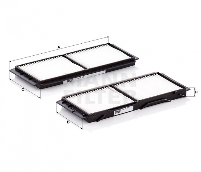 Set filtre habitaclu Mann-Filter CU 26 008-2 [2]