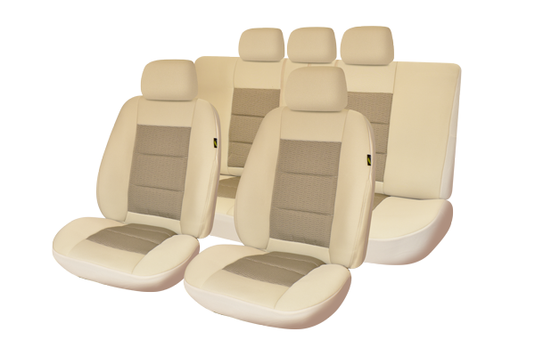 Set huse scaun Premium Lux - bej [2]