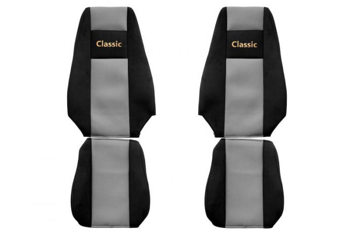 Set huse scaun textil camion compatibile cu Renault Magnum New Size (01.2008-12.2013), Gri [1]