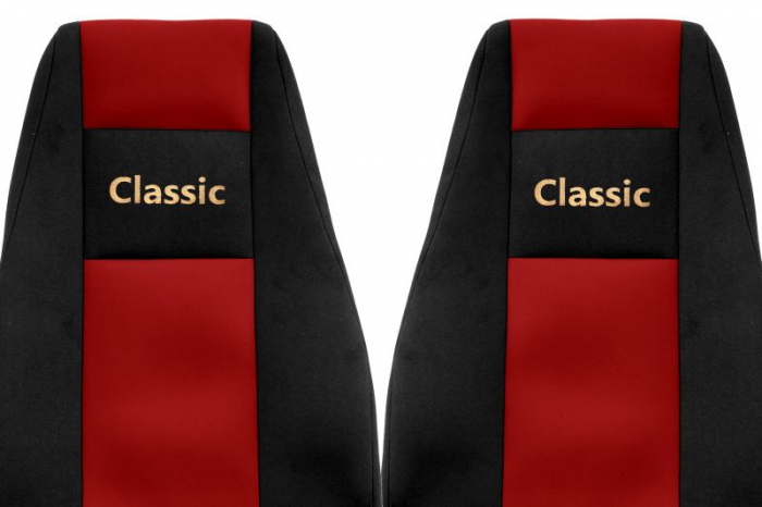 Set huse scaun textil camion compatibile cu Renault Magnum New Size (01.2008-12.2013), Rosu [2]