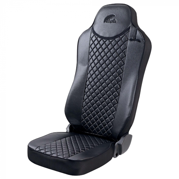 Set Huse Scaun Truck Umbrella Pentru Man Tgx Euro 5 Piele Ecologica Neagra [3]