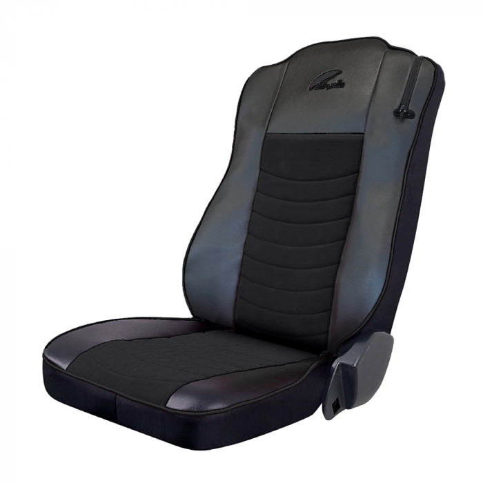 Set Huse Scaun Truck Umbrella Pentru Mercedes Actros 18-42 Euro 6Piele Ecologica Neagra + Velvet Negru (2016-) [2]