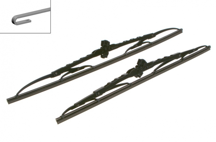 Set lamele stergator arcuit parbriz BOSCH ECO 503C 3 397 010 249, 500/450 mm, fara spoiler [2]