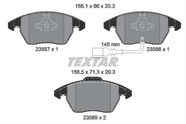 Set placute frana fata Textar  2358701 Audi, VW, Skoda, Seat [1]