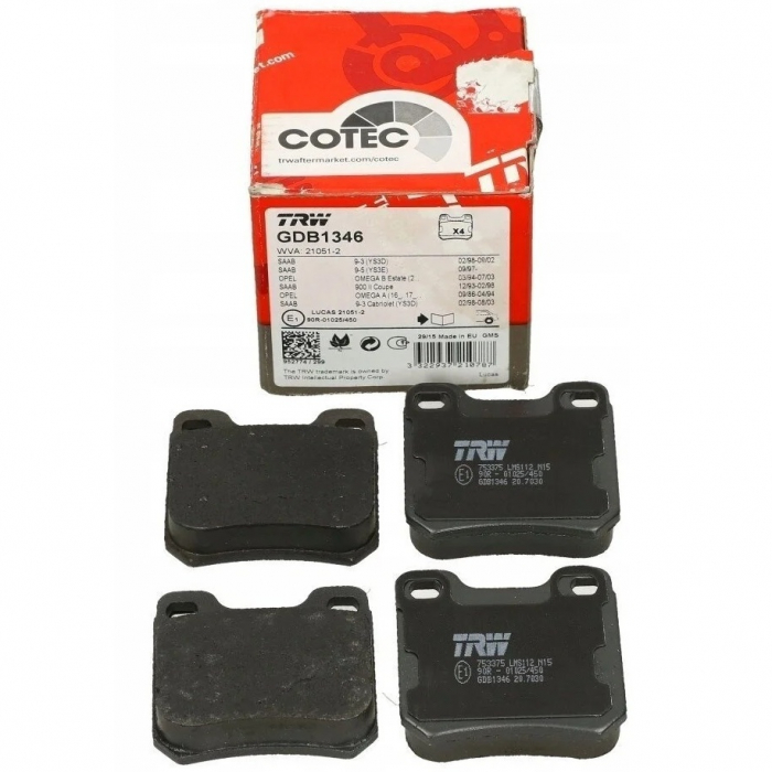 Set Placute Frana Spate Trw Opel Senator B 1987-1993 GDB1346 [1]