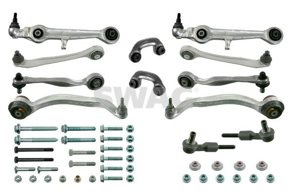 Set reparatie brate puntea fata SWAG pentru AUDI A4 B5, A6 C5; SKODA SUPERB I; VW PASSAT B5, PASSAT B5.5 1.6-4.2 11.94-03.08 [1]