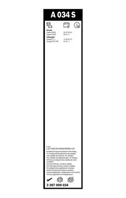 Set stergatoare BOSCH AeroTwin A034S 3397009034, lungime 2 x 650 mm, fara carcasa, pentru vehicule cu volan pe stanga [3]