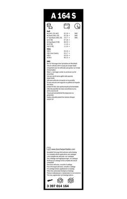 Set stergatoare BOSCH AeroTwin A164S 3 397 014 164, lungime 625 mm, 500 mm, fara carcasa, pentru vehicule cu volan pe stanga [3]