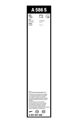 Set stergatoare parbriz BOSCH A102S 3397014116, lungime 650 mm, 475 mm, fara carcasa, pentru vehicule cu volan pe stanga [3]