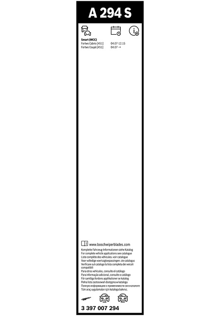 Set stergatoare parbriz BOSCH Aerotwin A 294 S 3 397 007 294, stanga/dreapta, 600/550 mm [3]