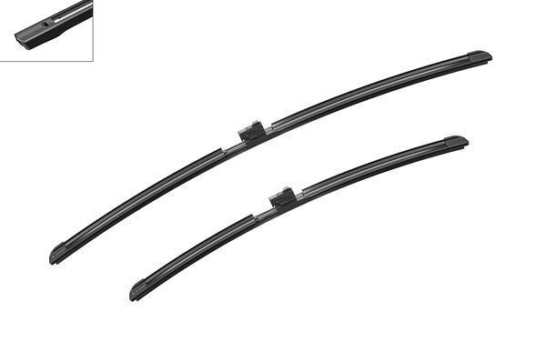 Set stergatoare parbriz BOSCH AeroTwin A727S 3397014727, lungime 650 mm, 500 mm, lama stergator lata, pentru vehicule cu volan pe stanga [2]