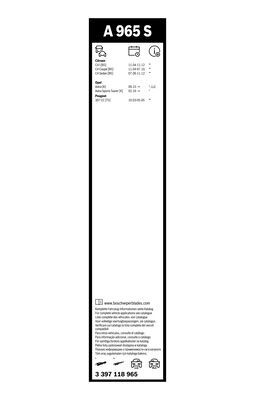 Set stergatoare parbriz BOSCH AeroTwin A965S 3397118965, lungime 700 mm, 600 mm, fara carcasa [3]