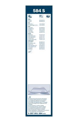 Set stergatoare parbriz BOSCH Twin 584S SP2119AS 3397001584, cu spoiler, lungime 530 mm, 475 mm, curbat in partea pasagerului [3]