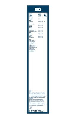 Set stergatoare parbriz BOSCH Twin 603 3397118301, lungime 2 x 600 mm, standard [3]