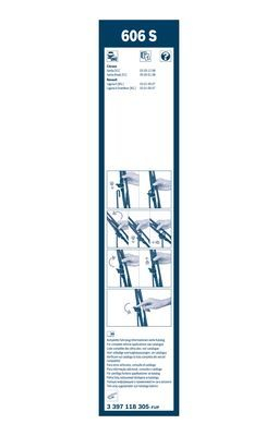 Set stergatoare parbriz BOSCH Twin 606S 3397118305, cu spoiler, lungime 600 mm, 500 mm, standard [3]