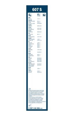 Set stergatoare parbriz BOSCH Twin 607S 3397118306, cu spoiler, lungime 600 mm, 475 mm, standard [3]