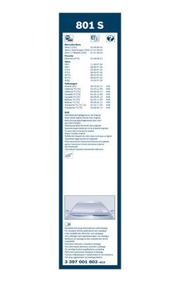 Set stergatoare parbriz BOSCH Twin 801S 3397001802, cu spoiler, lungime 600 mm, 530 mm, fixare cu carlige, standard, curbat in partea pasagerului [3]