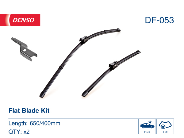 Set stergatoare parbriz DENSO Flat DF-053, lungime 400 mm, 650 mm, lama stergator lata, pentru TOYOTA AVENSIS [2]