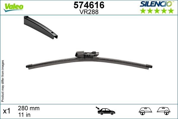 Stergator auto pentru luneta VALEO Silencio Rear VR288 574616, 280 mm [2]