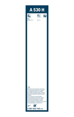 Stergator luneta BOSCH AeroTwin Rear A530H 3397013743, lungime 530 mm, pentru FORD MONDEO [3]