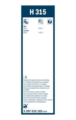 Stergator luneta BOSCH H315 3397015102, lungime 300 mm [3]