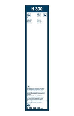 Stergator luneta BOSCH Twin Rear H330 3397011306, lungime 330 mm, standard [2]