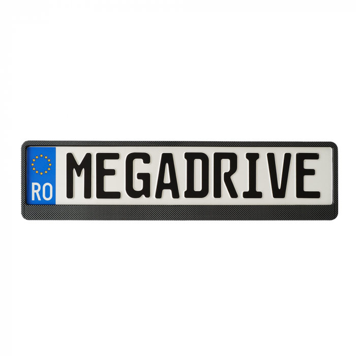 Suport Numar Inmatriculare Mega Drive Carbon 1 Buc [3]