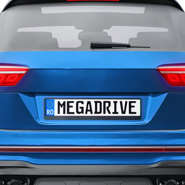Suport Numar Inmatriculare Mega Drive Carbon 1 Buc [5]
